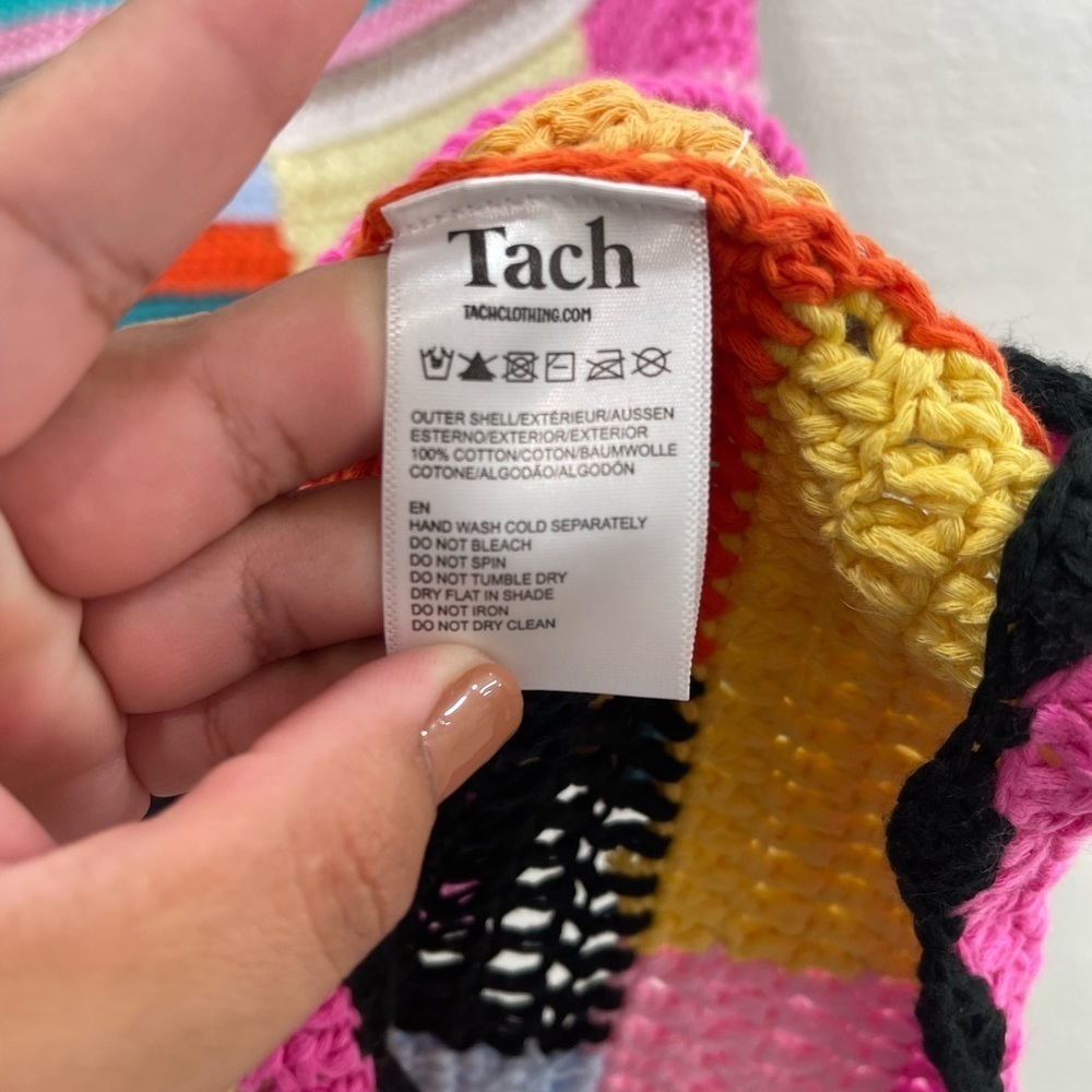 Tach Clothing Meryl Crochet Mini-Dress Knit Multicolor - Picture 4 of 7